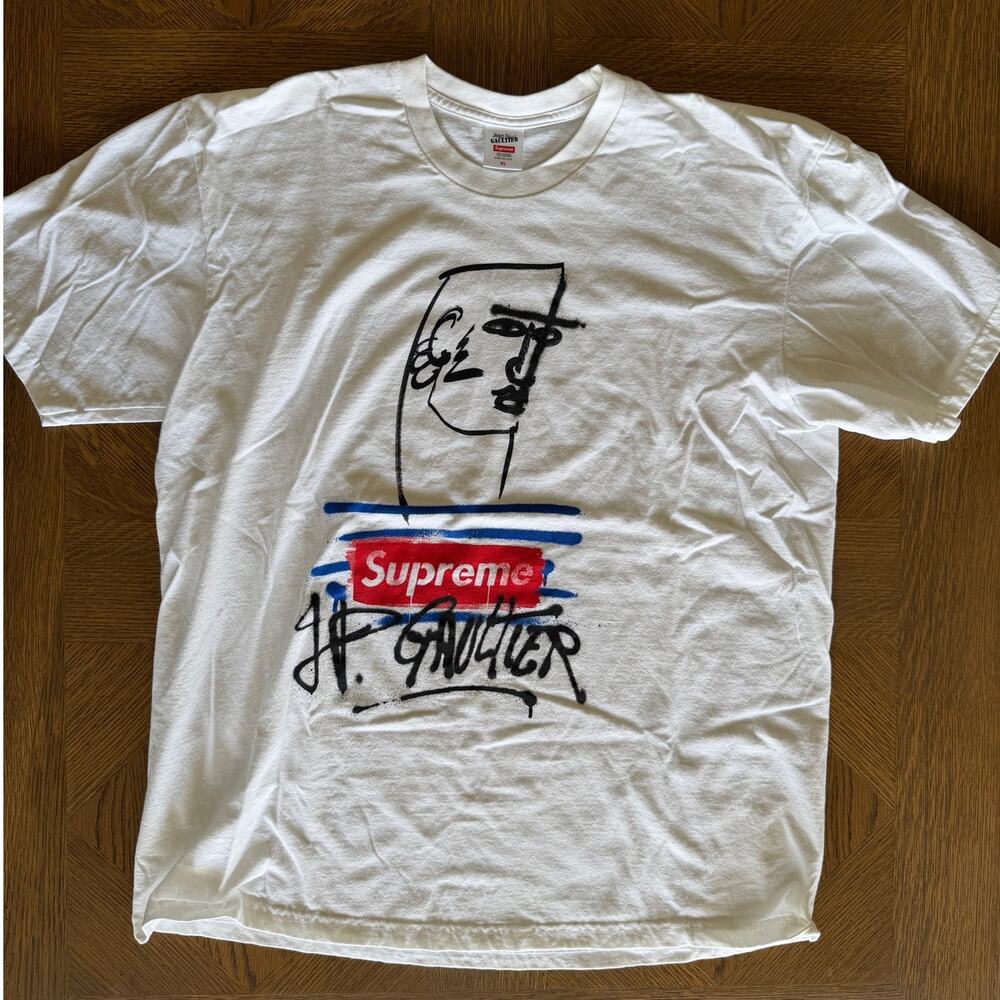 Supreme Jean Paul Gaultier Box Logo Tee White XL SS19